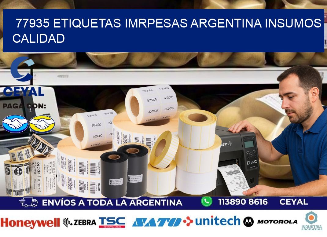 77935 etiquetas imrpesas argentina INSUMOS CALIDAD