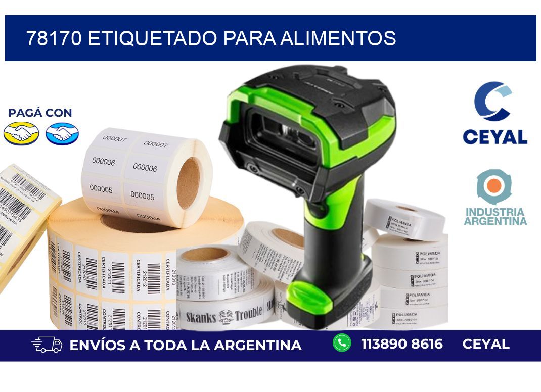 78170 ETIQUETADO PARA ALIMENTOS