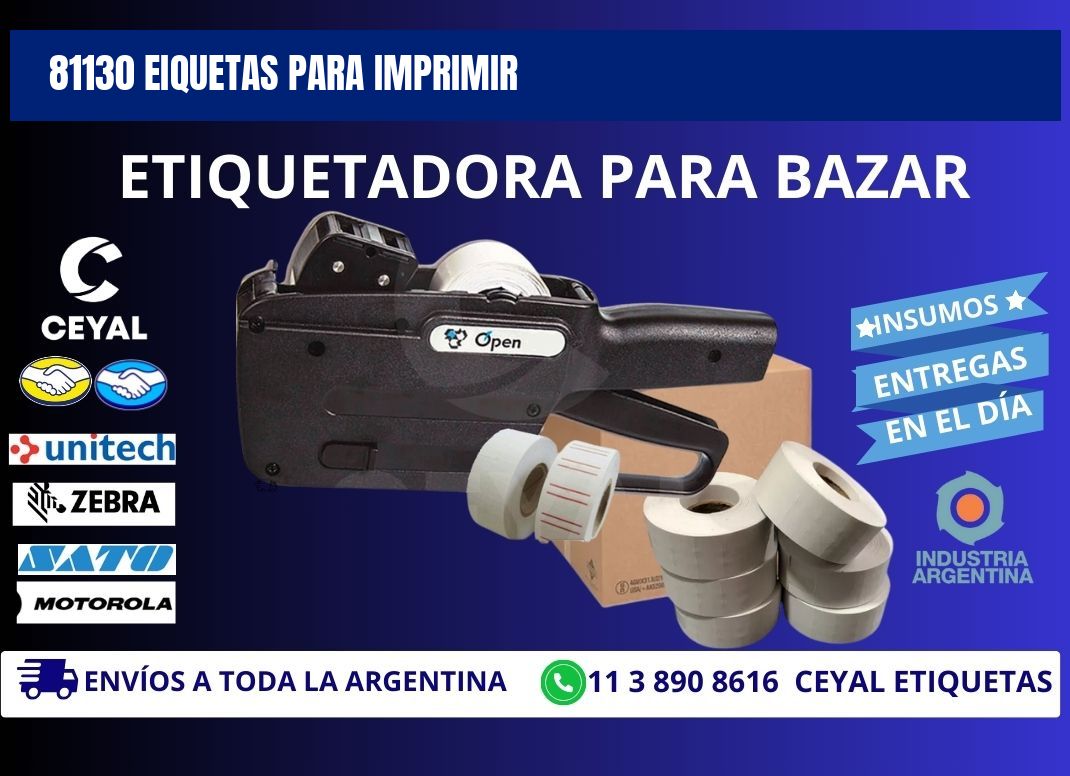 81130 EIQUETAS PARA IMPRIMIR