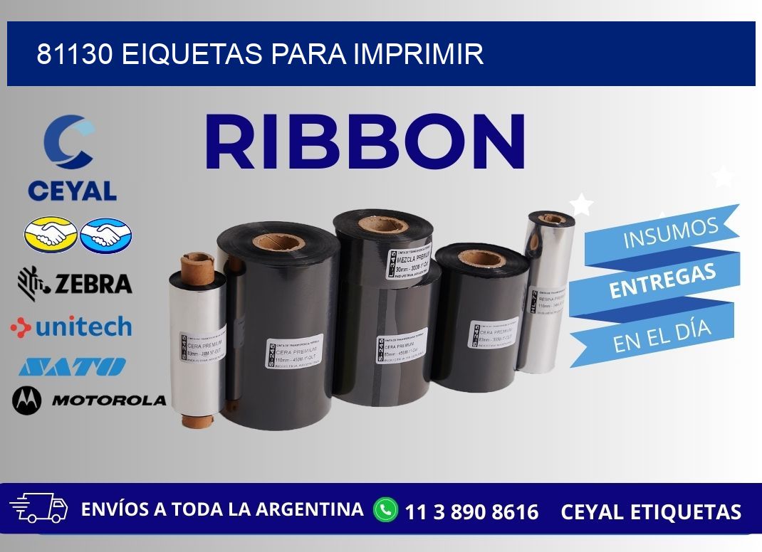 81130 EIQUETAS PARA IMPRIMIR