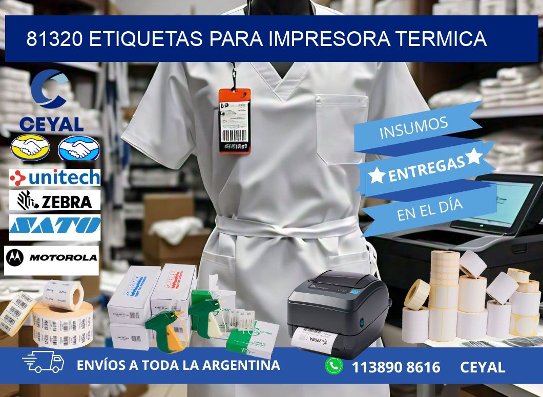 81320 ETIQUETAS PARA IMPRESORA TERMICA