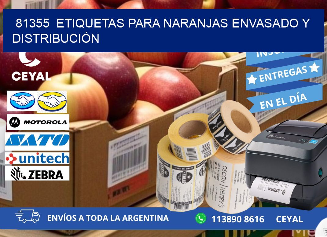 81355  ETIQUETAS PARA NARANJAS ENVASADO Y DISTRIBUCIÓN