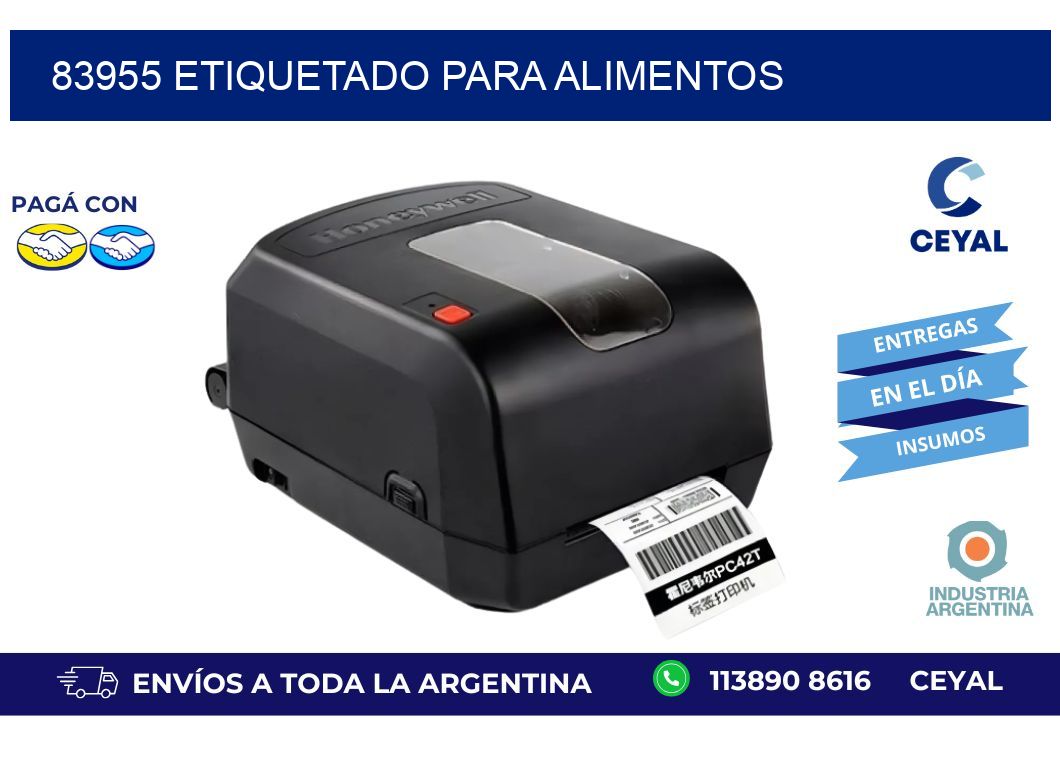 83955 ETIQUETADO PARA ALIMENTOS