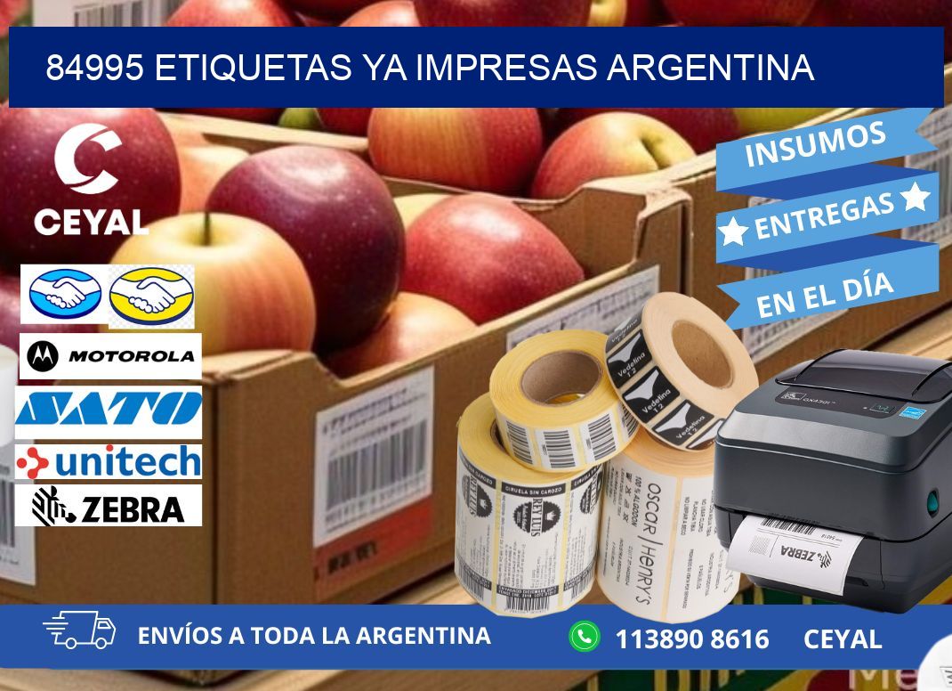 84995 ETIQUETAS YA IMPRESAS ARGENTINA