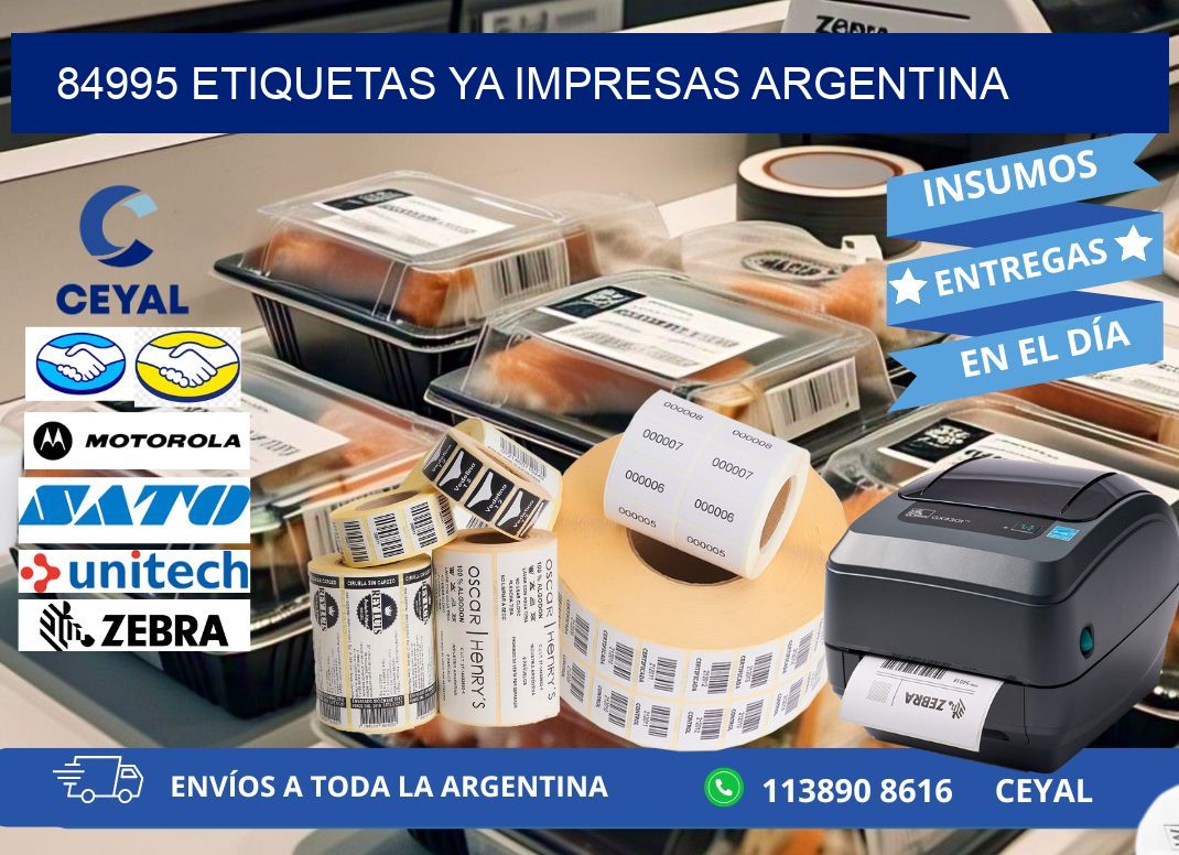 84995 ETIQUETAS YA IMPRESAS ARGENTINA