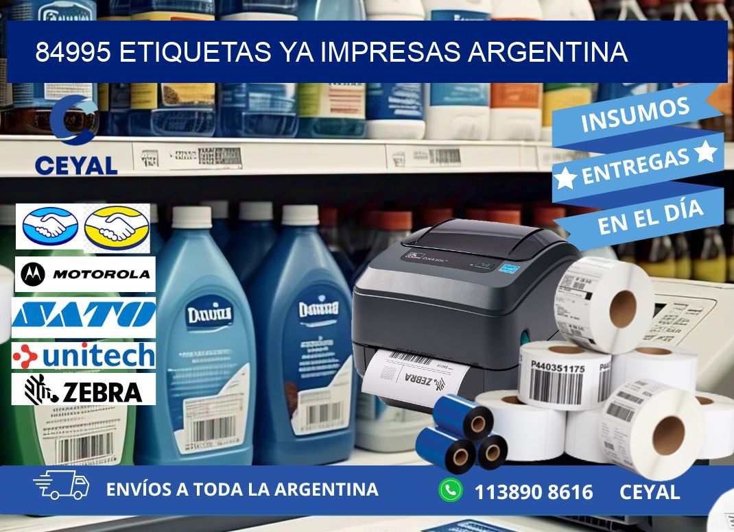 84995 ETIQUETAS YA IMPRESAS ARGENTINA