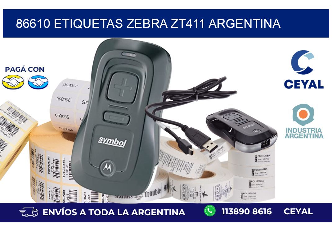 86610 etiquetas zebra zt411 argentina
