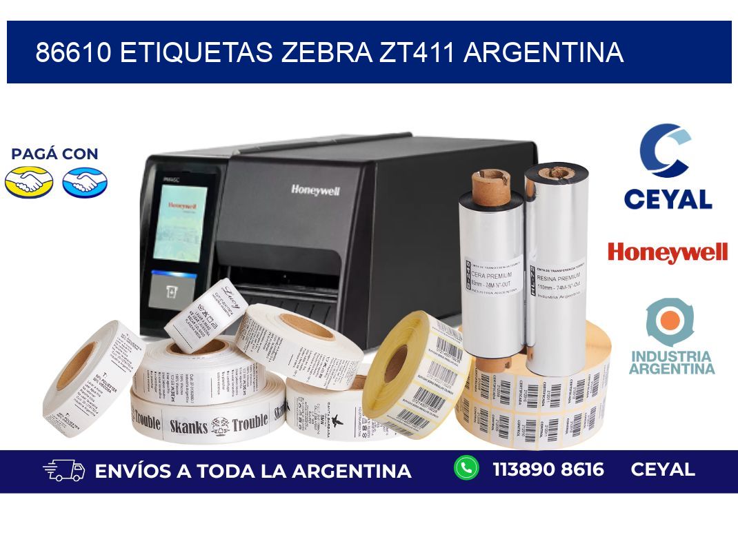 86610 etiquetas zebra zt411 argentina