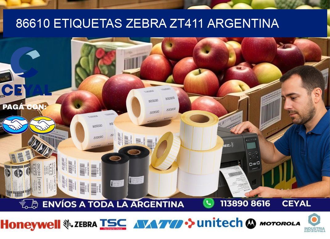 86610 etiquetas zebra zt411 argentina