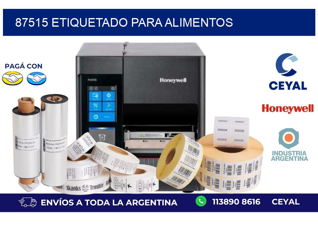 87515 ETIQUETADO PARA ALIMENTOS