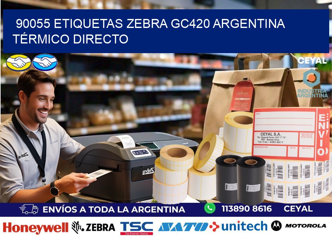 90055 etiquetas zebra gc420 argentina TÉRMICO DIRECTO