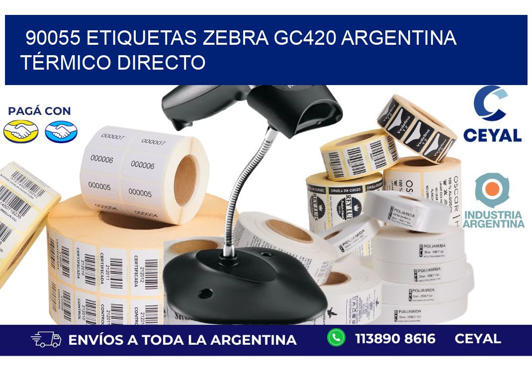 90055 etiquetas zebra gc420 argentina TÉRMICO DIRECTO