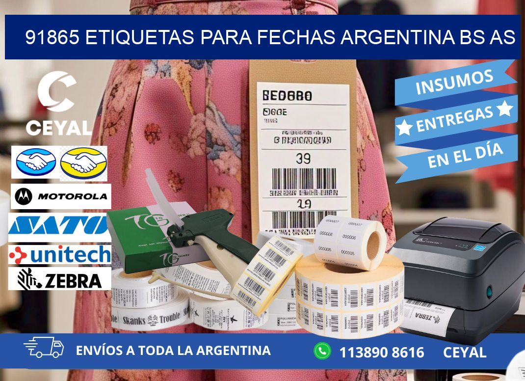 91865 ETIQUETAS PARA FECHAS ARGENTINA BS AS