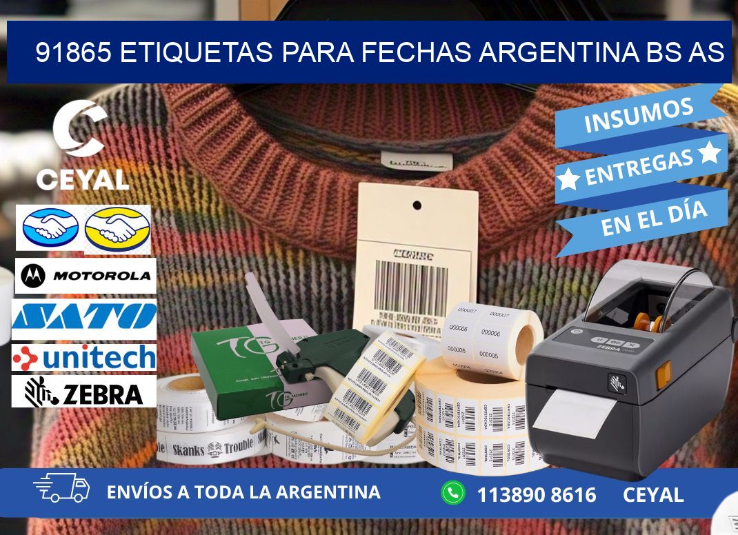91865 ETIQUETAS PARA FECHAS ARGENTINA BS AS