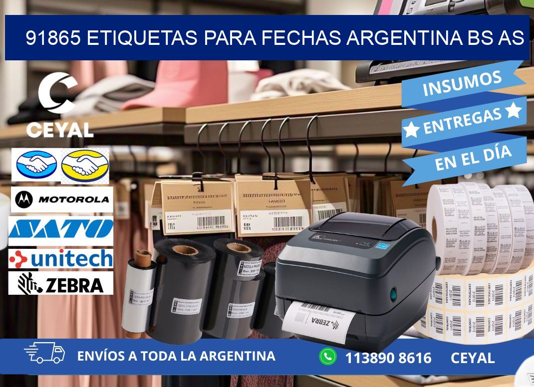 91865 ETIQUETAS PARA FECHAS ARGENTINA BS AS