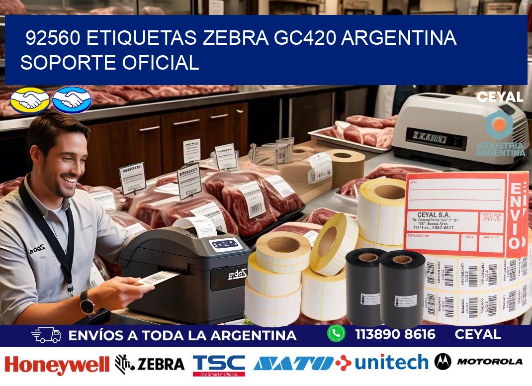 92560 etiquetas zebra gc420 argentina SOPORTE OFICIAL