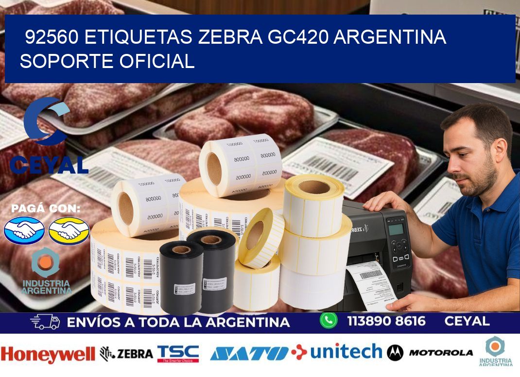 92560 etiquetas zebra gc420 argentina SOPORTE OFICIAL