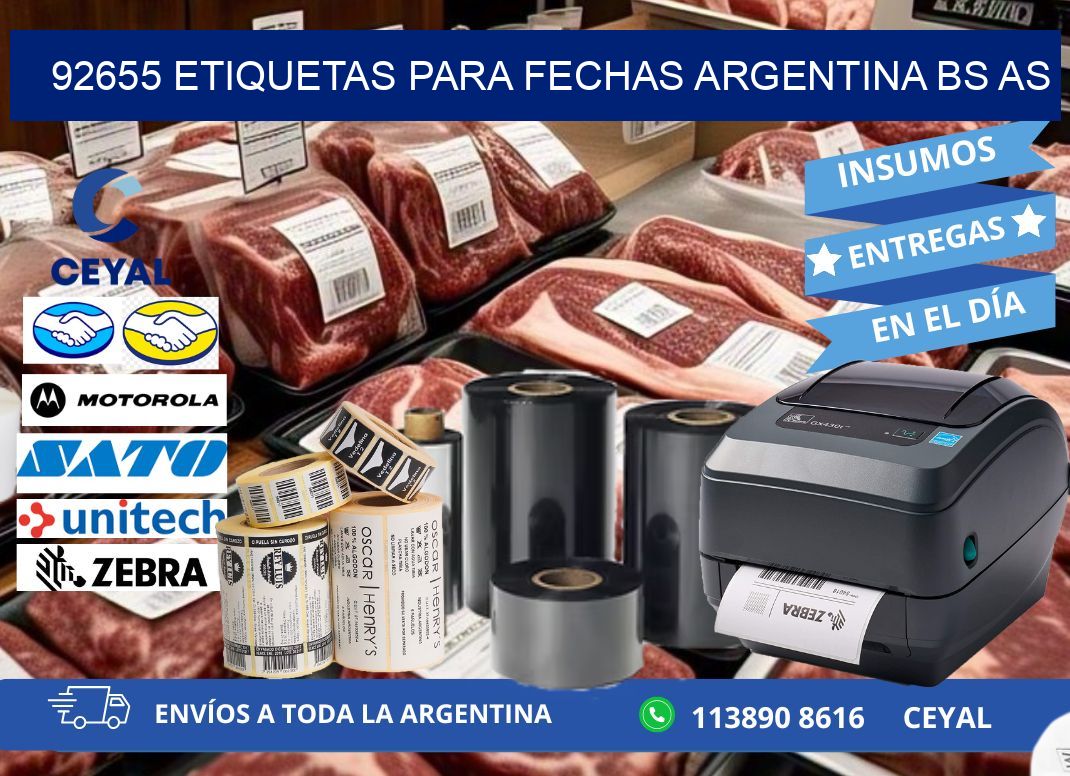 92655 ETIQUETAS PARA FECHAS ARGENTINA BS AS