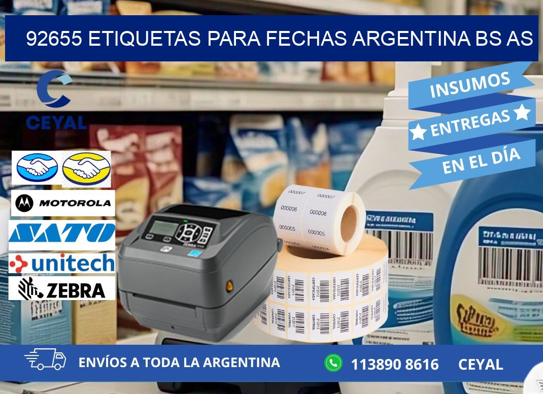 92655 ETIQUETAS PARA FECHAS ARGENTINA BS AS