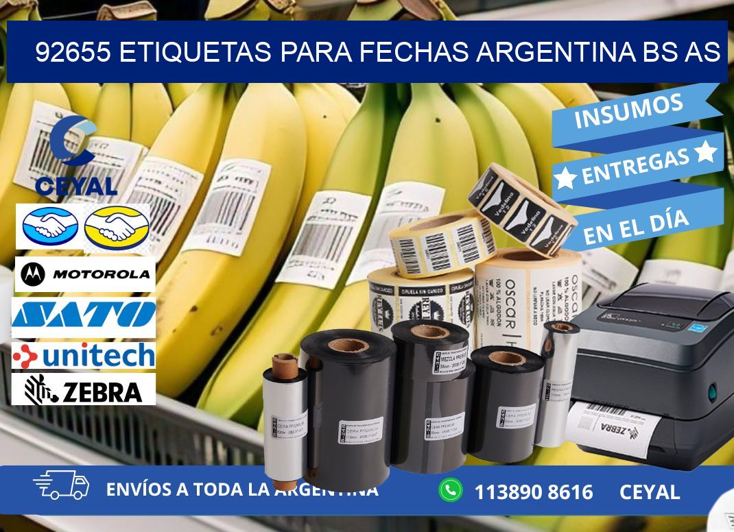 92655 ETIQUETAS PARA FECHAS ARGENTINA BS AS