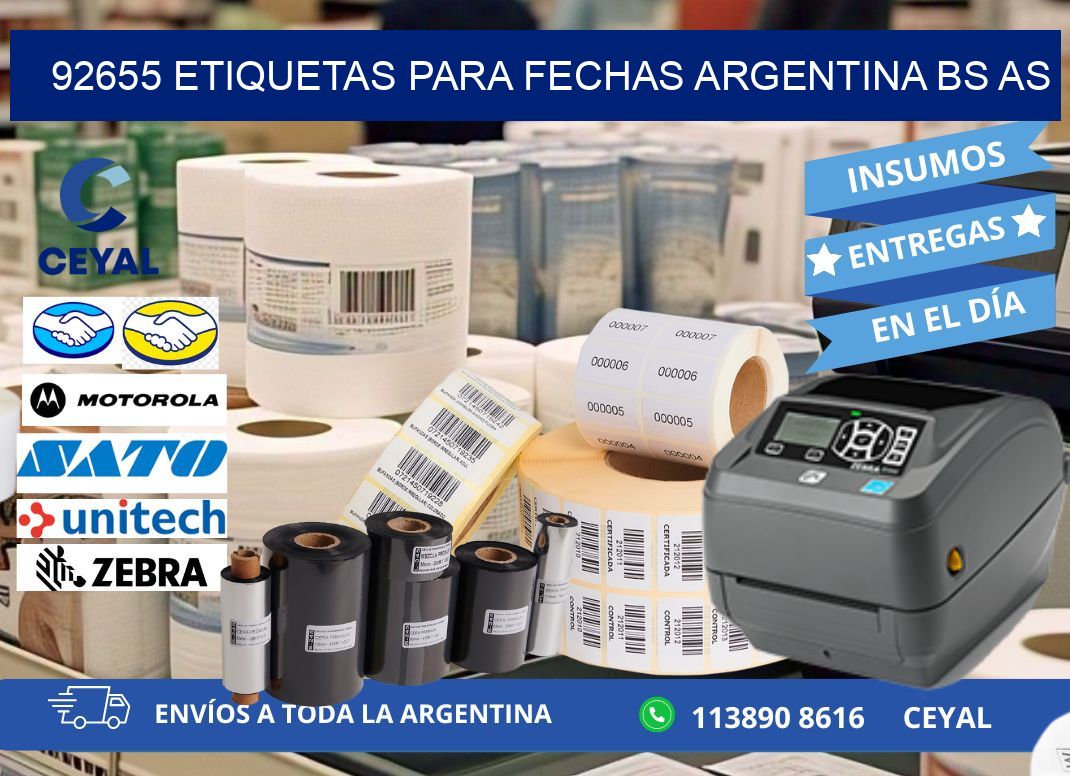 92655 ETIQUETAS PARA FECHAS ARGENTINA BS AS