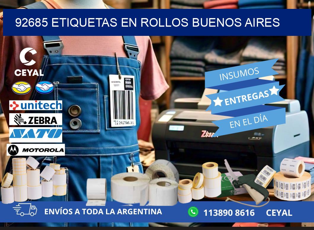 92685 ETIQUETAS EN ROLLOS BUENOS AIRES