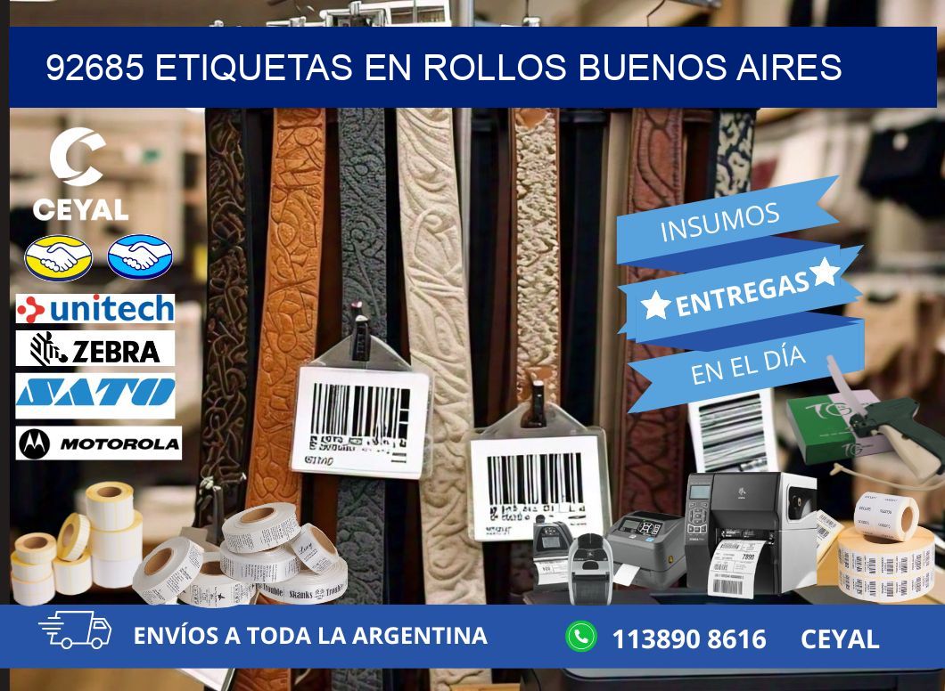 92685 ETIQUETAS EN ROLLOS BUENOS AIRES