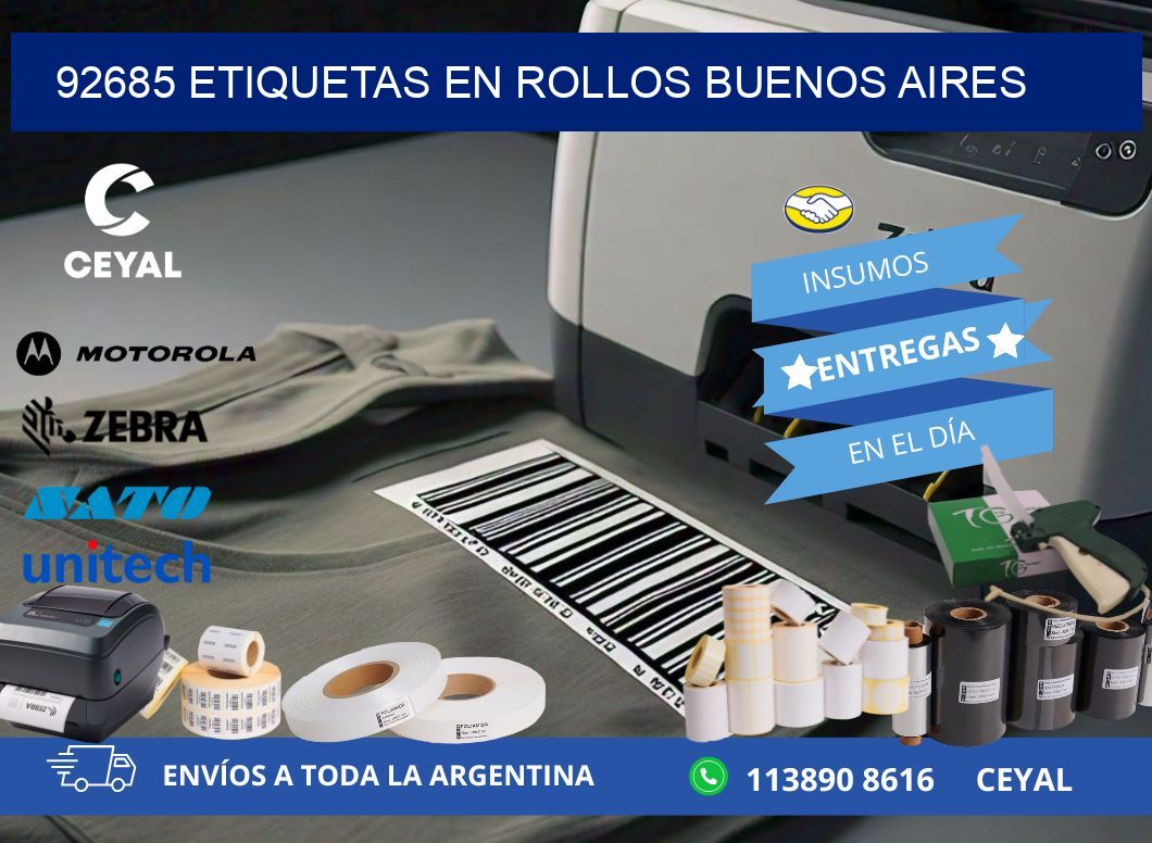 92685 ETIQUETAS EN ROLLOS BUENOS AIRES