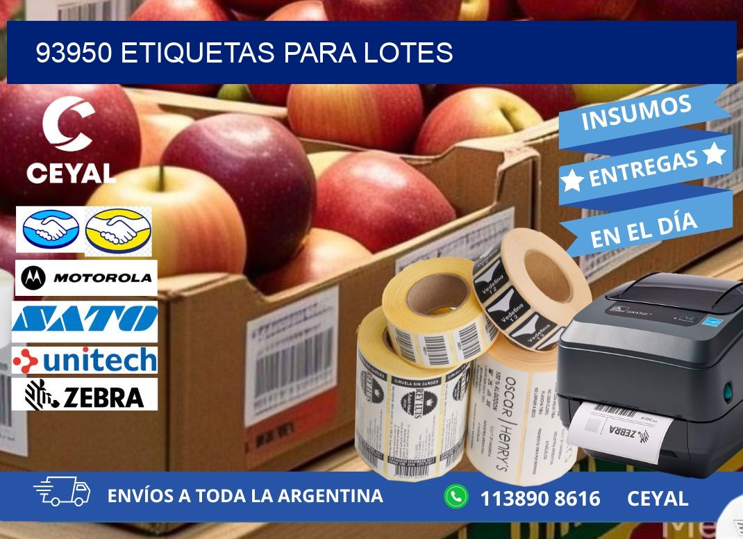 93950 ETIQUETAS PARA LOTES