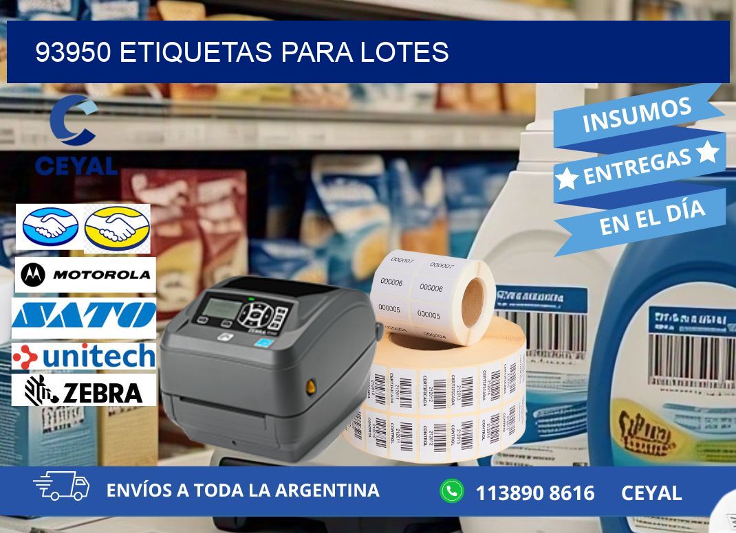93950 ETIQUETAS PARA LOTES