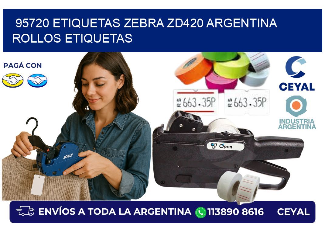 95720 etiquetas zebra zd420 argentina ROLLOS ETIQUETAS
