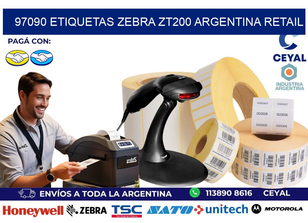 97090 etiquetas zebra zt200 argentina RETAIL