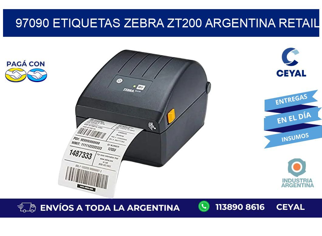 97090 etiquetas zebra zt200 argentina RETAIL