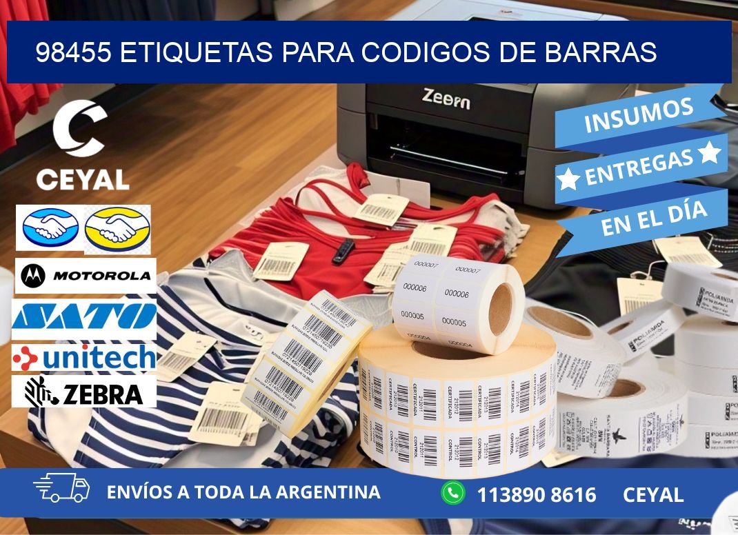 98455 ETIQUETAS PARA CODIGOS DE BARRAS
