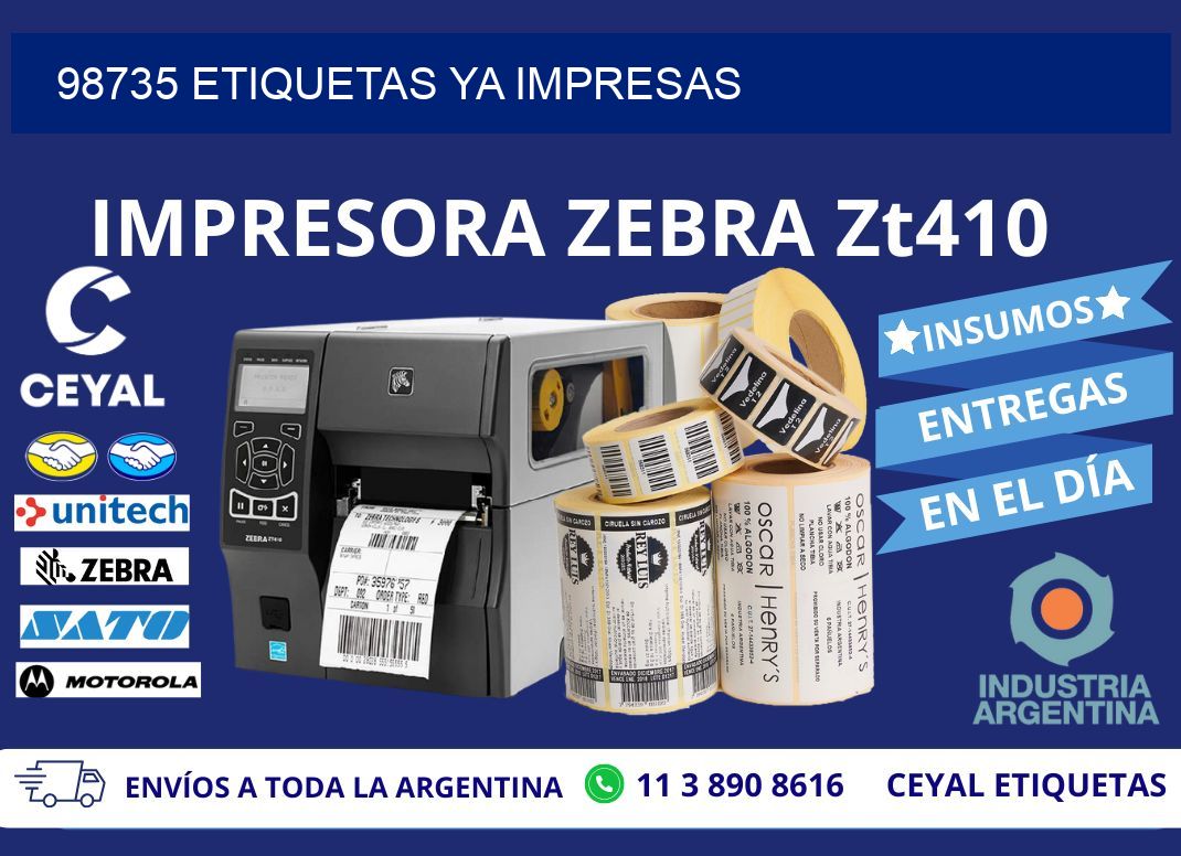 98735 ETIQUETAS YA IMPRESAS