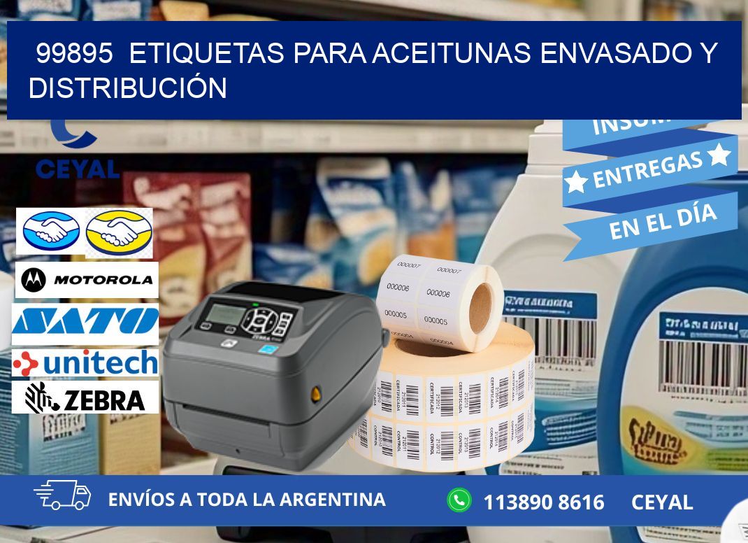 99895  ETIQUETAS PARA ACEITUNAS ENVASADO Y DISTRIBUCIÓN
