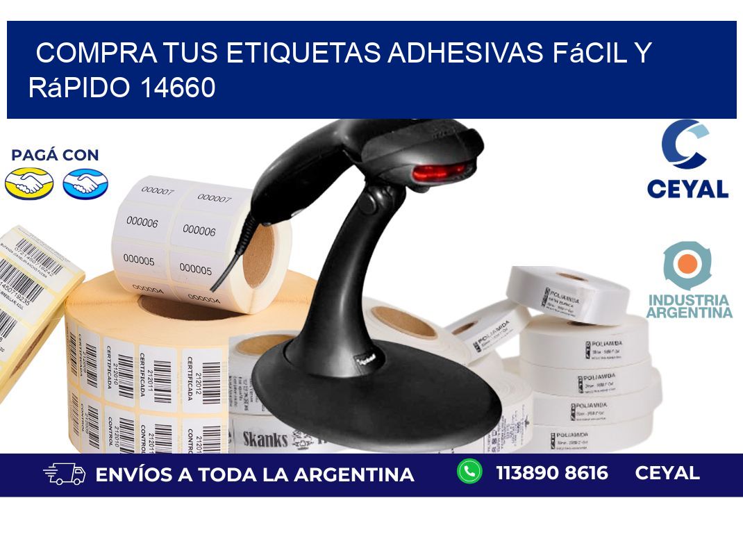 Compra tus Etiquetas Adhesivas Fácil y Rápido 14660