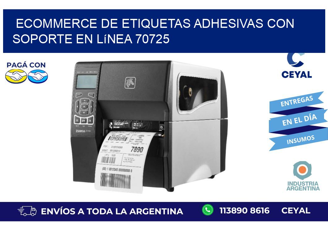 Ecommerce de Etiquetas Adhesivas con Soporte en Línea 70725