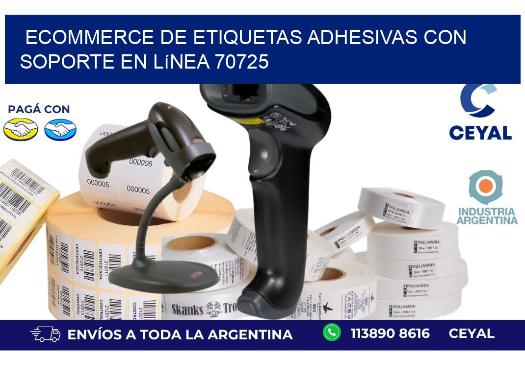 Ecommerce de Etiquetas Adhesivas con Soporte en Línea 70725
