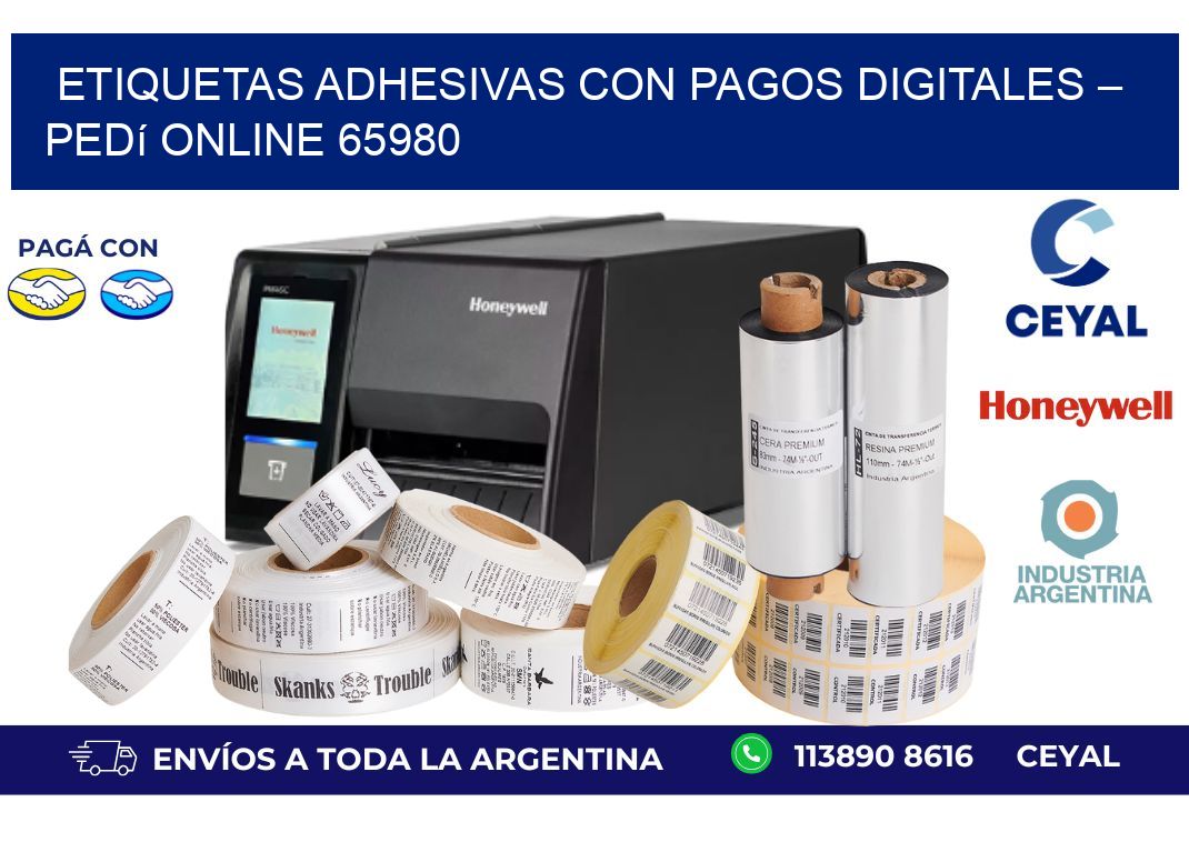 Etiquetas ADhesivas con Pagos Digitales – Pedí Online 65980