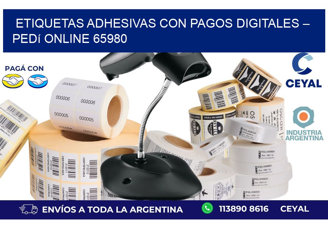 Etiquetas ADhesivas con Pagos Digitales – Pedí Online 65980