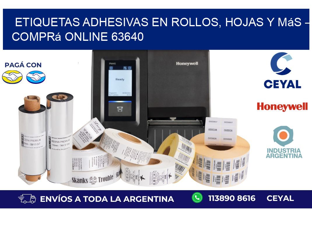 Etiquetas Adhesivas en Rollos, Hojas y Más – Comprá Online 63640