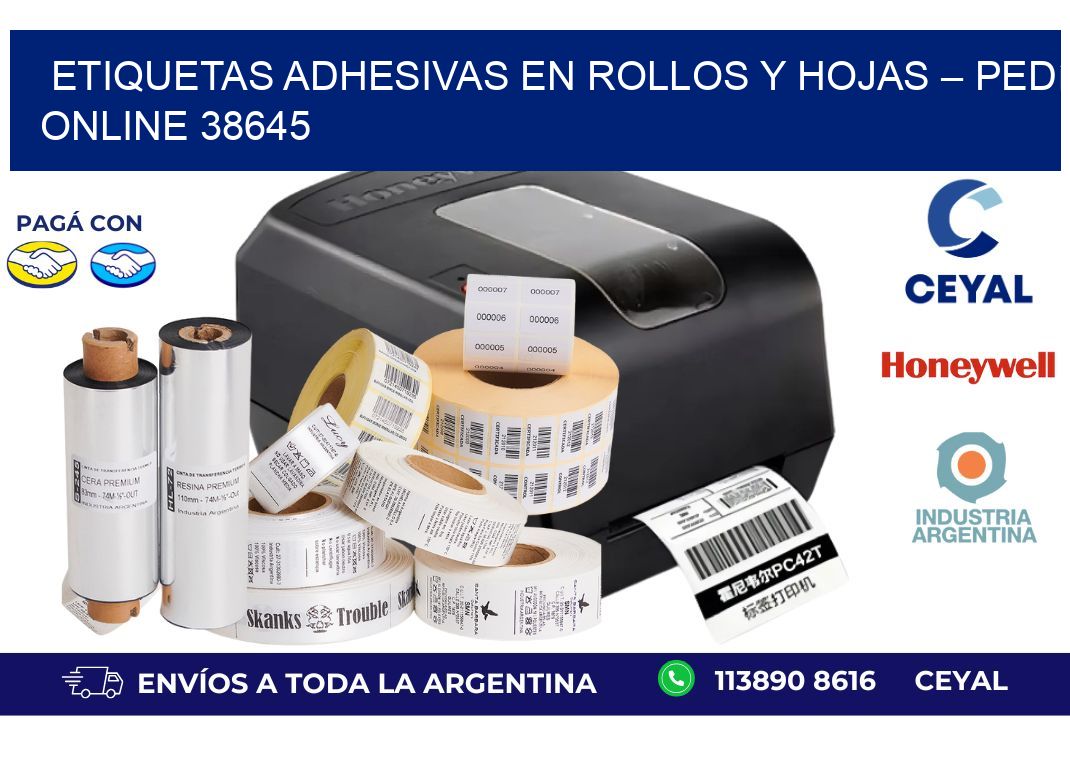Etiquetas Adhesivas en Rollos y Hojas – Pedí Online 38645