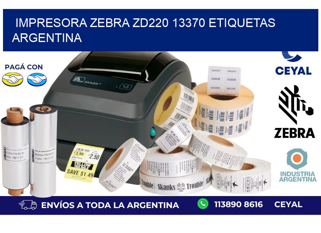 Impresora zebra zd220 13370 etiquetas argentina