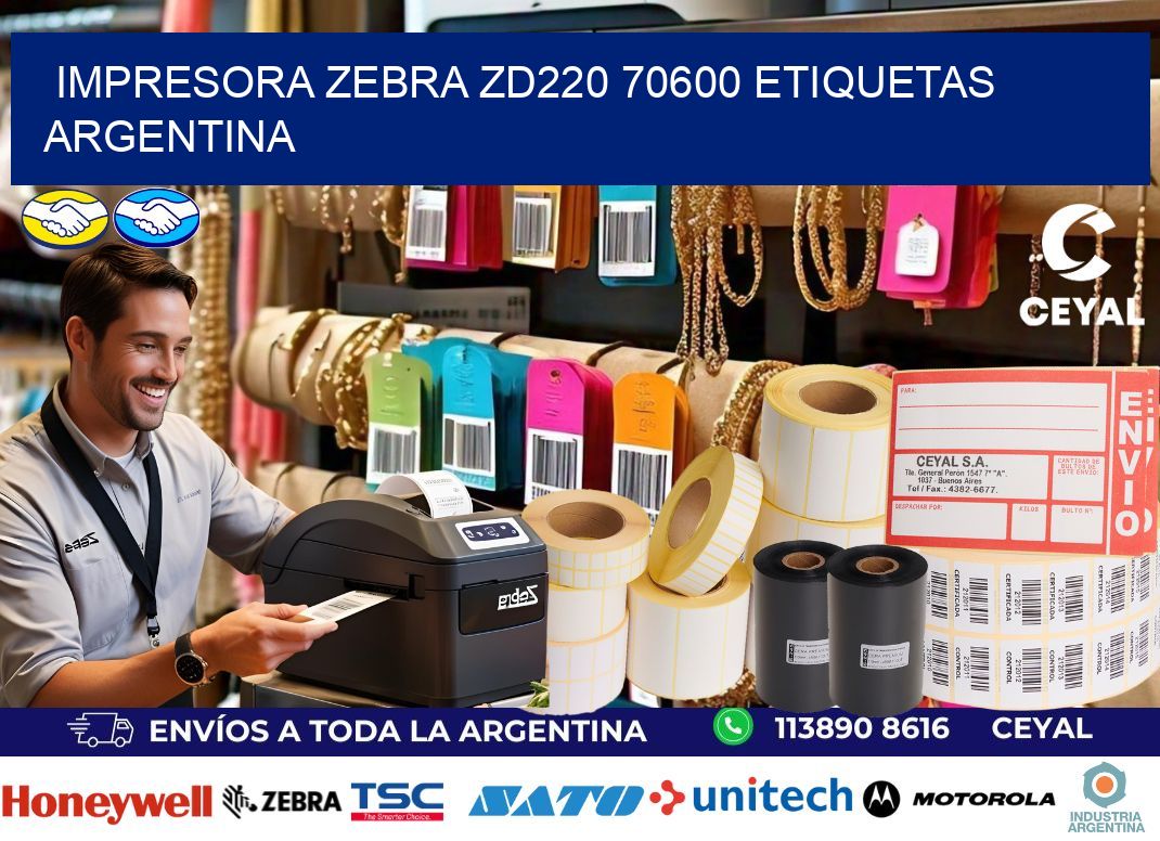 Impresora zebra zd220 70600 etiquetas argentina