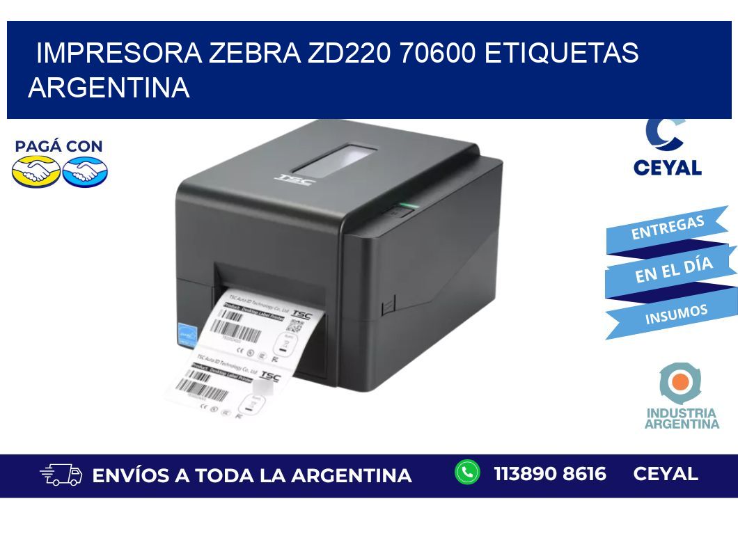 Impresora zebra zd220 70600 etiquetas argentina
