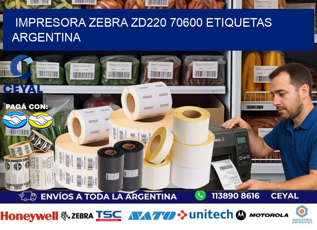Impresora zebra zd220 70600 etiquetas argentina