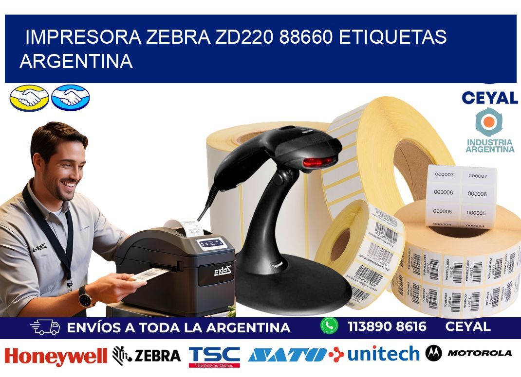 Impresora zebra zd220 88660 etiquetas argentina
