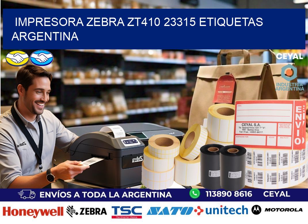 Impresora zebra zt410 23315 etiquetas argentina