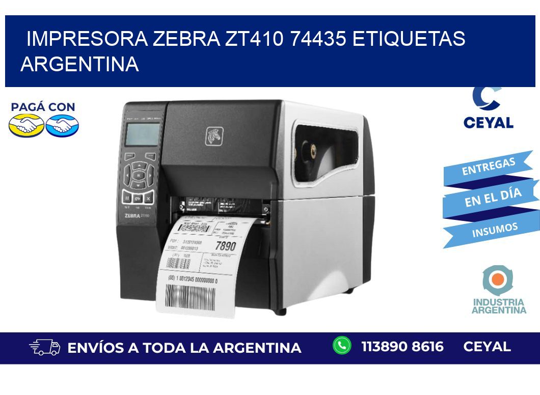 Impresora zebra zt410 74435 etiquetas argentina